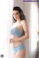 Beautiful Jessie Vard seductive with blue lingerie (13 photos) P12 No.86f72b Image No. 3